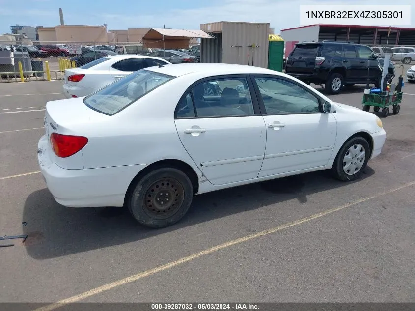 2004 Toyota Corolla Le VIN: 1NXBR32EX4Z305301 Lot: 39287032