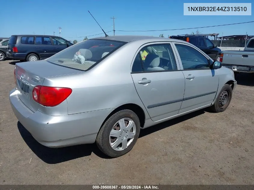 2004 Toyota Corolla Ce VIN: 1NXBR32E44Z313510 Lot: 39508367