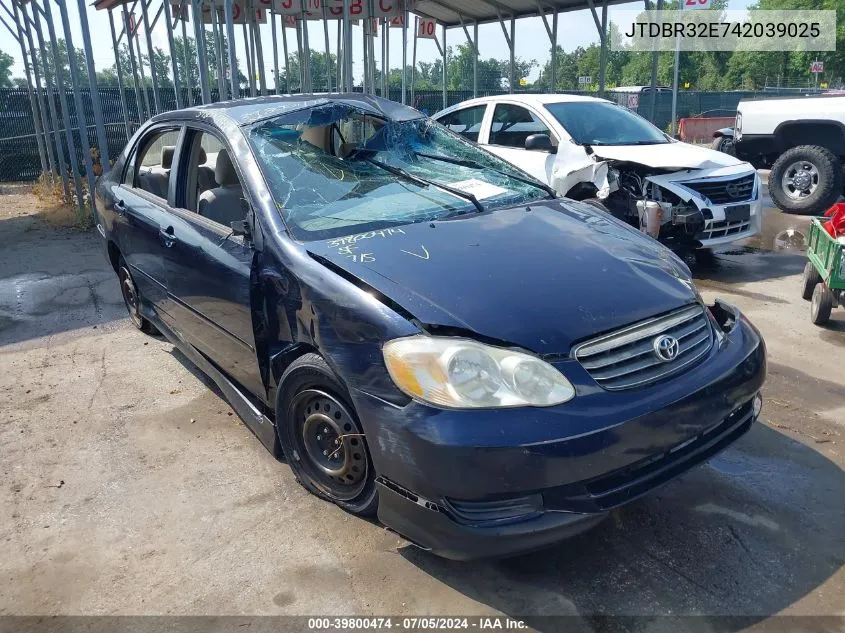 2004 Toyota Corolla Le VIN: JTDBR32E742039025 Lot: 39800474