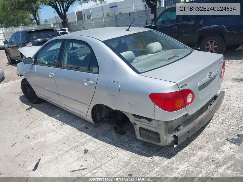 2004 Toyota Corolla Le VIN: 2T1BR32E24C224634 Lot: 39891462