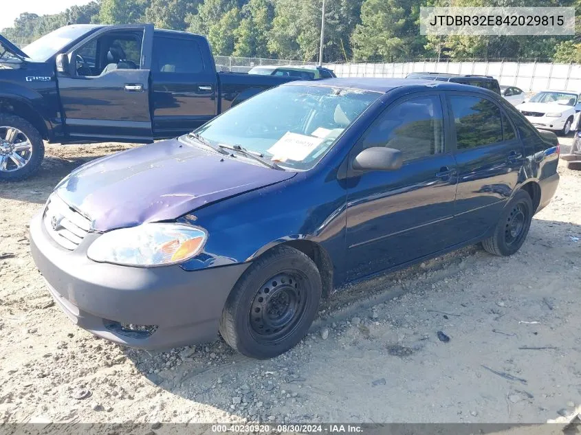 2004 Toyota Corolla Le VIN: JTDBR32E842029815 Lot: 40230920