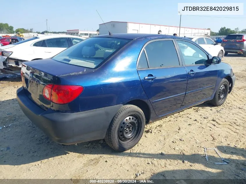 2004 Toyota Corolla Le VIN: JTDBR32E842029815 Lot: 40230920