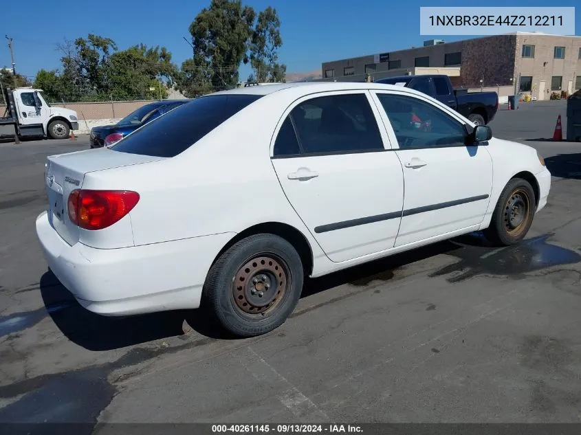 2004 Toyota Corolla Ce VIN: 1NXBR32E44Z212211 Lot: 40261145