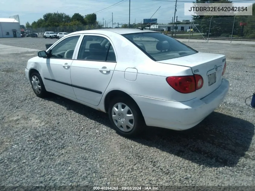 2004 Toyota Corolla Ce VIN: JTDBR32E642042854 Lot: 40264265