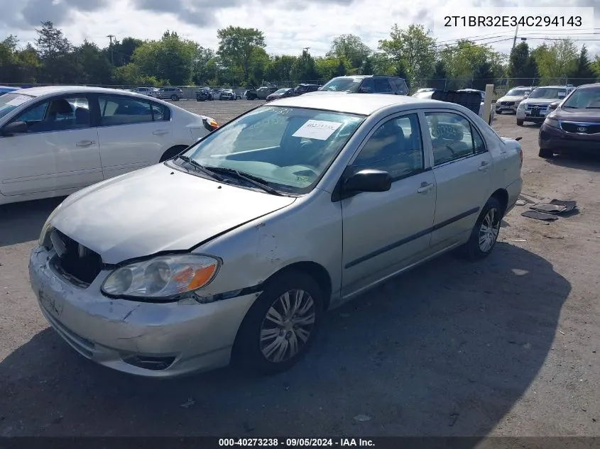 2004 Toyota Corolla Ce/Le/S VIN: 2T1BR32E34C294143 Lot: 40273238