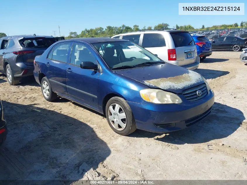 2004 Toyota Corolla Ce VIN: 1NXBR32E24Z215124 Lot: 40276681