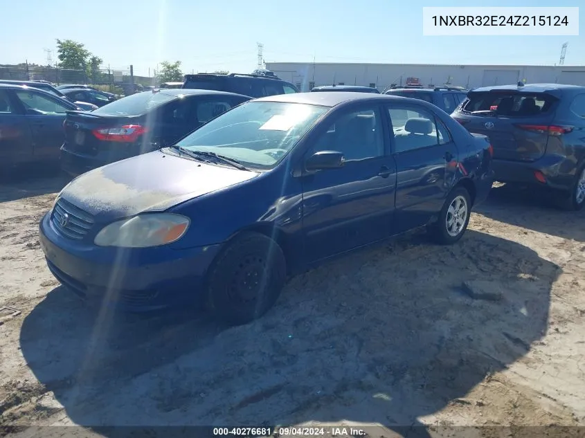 2004 Toyota Corolla Ce VIN: 1NXBR32E24Z215124 Lot: 40276681