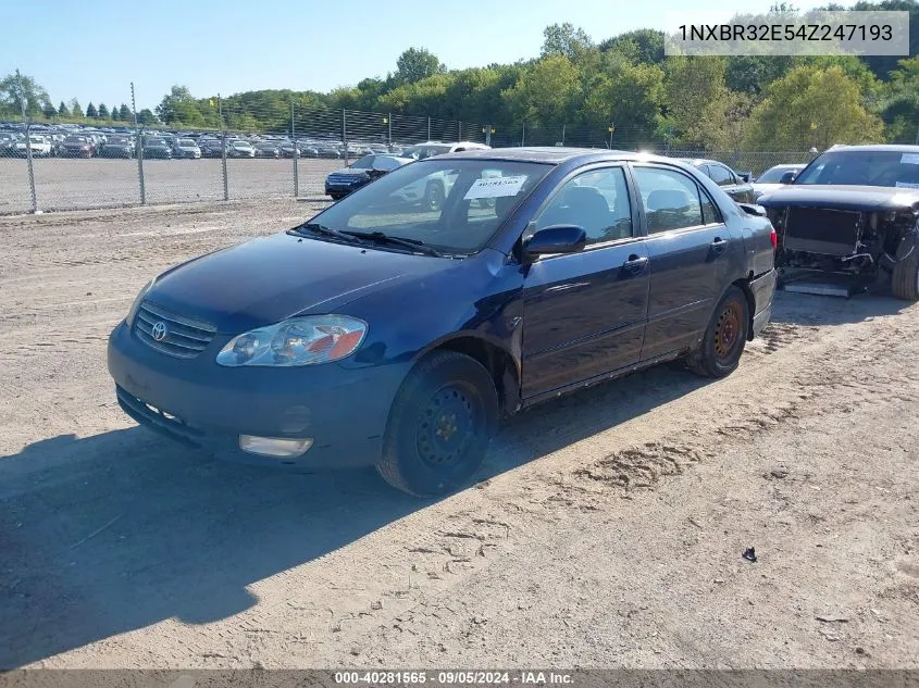 2004 Toyota Corolla S VIN: 1NXBR32E54Z247193 Lot: 40281565