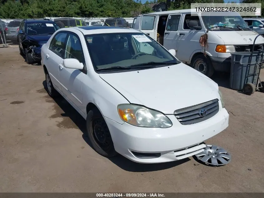 2004 Toyota Corolla Le VIN: 1NXBR32E24Z324862 Lot: 40283244