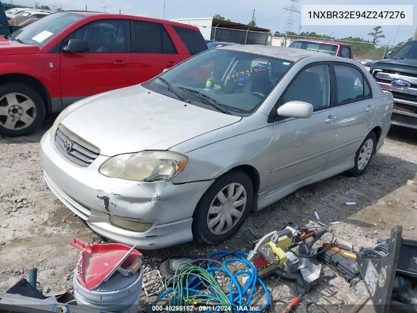 2004 Toyota Corolla S VIN: 1NXBR32E94Z247276 Lot: 40295152