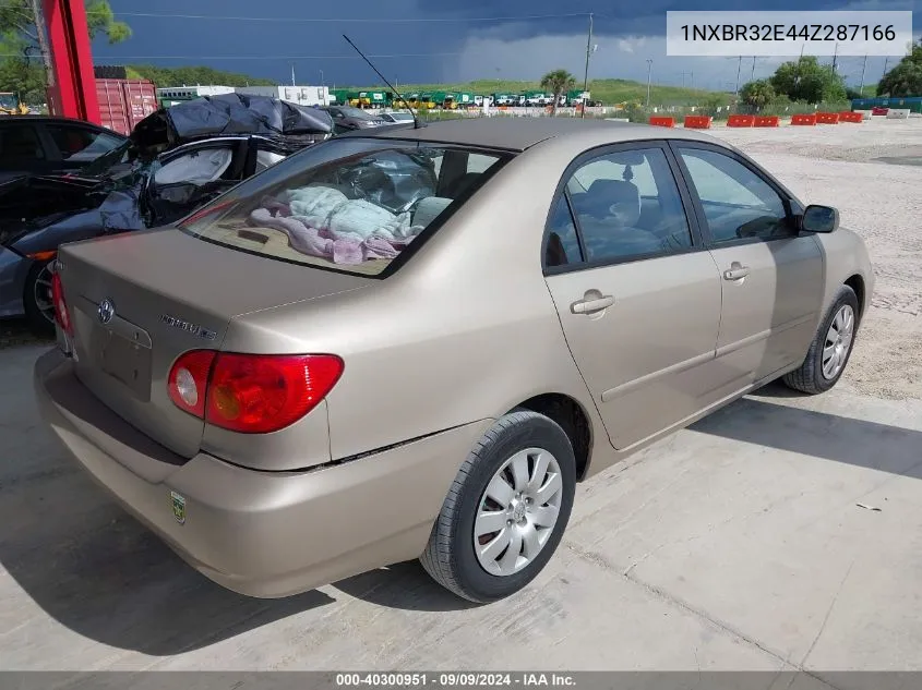 2004 Toyota Corolla Le VIN: 1NXBR32E44Z287166 Lot: 40300951