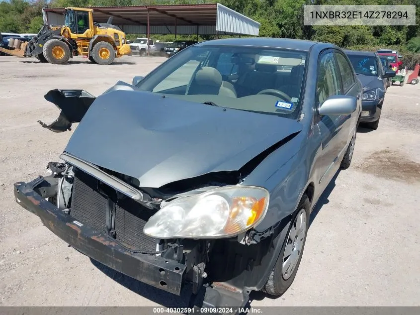 2004 Toyota Corolla Le VIN: 1NXBR32E14Z278294 Lot: 40302591