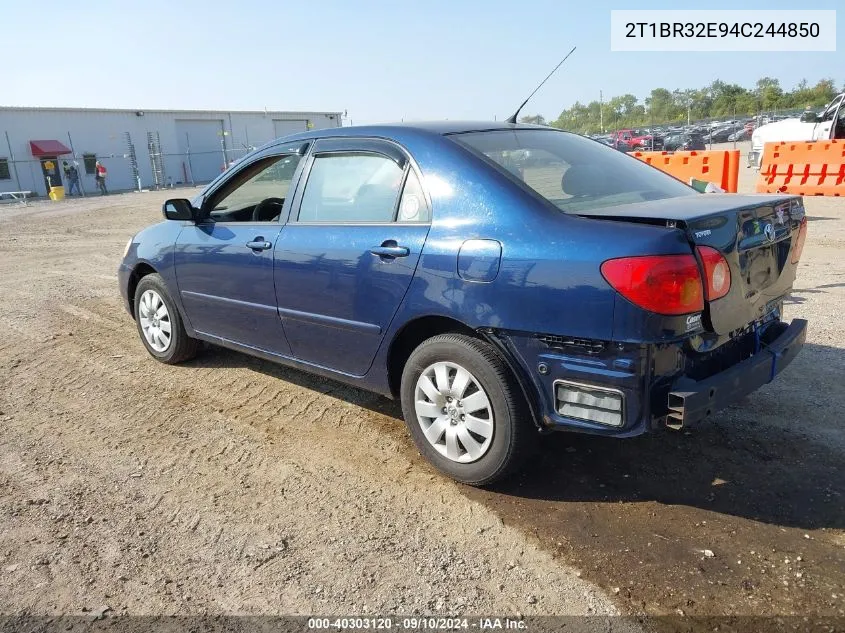 2004 Toyota Corolla Le VIN: 2T1BR32E94C244850 Lot: 40303120