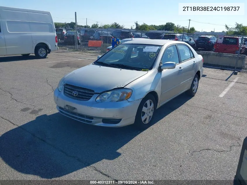 2004 Toyota Corolla Ce/Le/S VIN: 2T1BR38E24C198737 Lot: 40312311