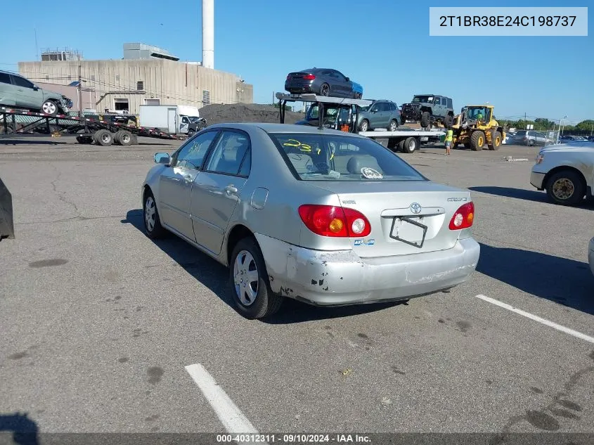 2004 Toyota Corolla Ce/Le/S VIN: 2T1BR38E24C198737 Lot: 40312311