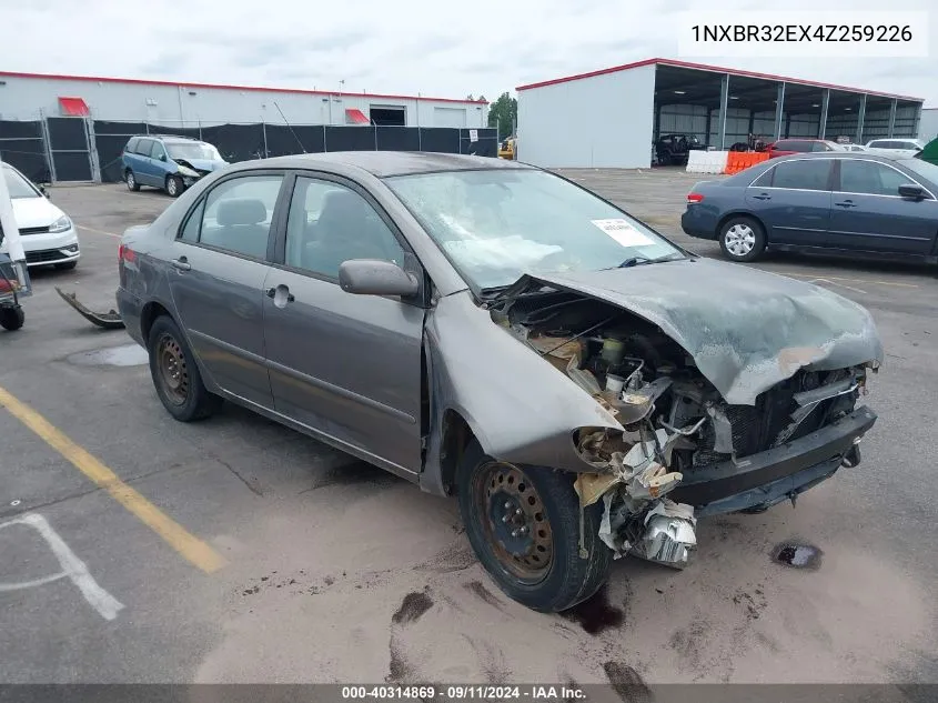 2004 Toyota Corolla Le VIN: 1NXBR32EX4Z259226 Lot: 40314869