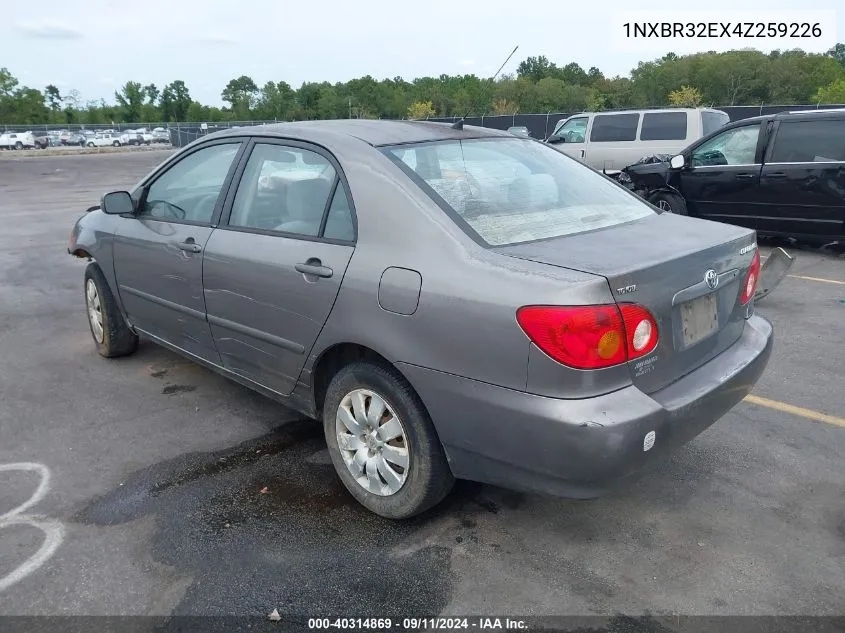 2004 Toyota Corolla Le VIN: 1NXBR32EX4Z259226 Lot: 40314869