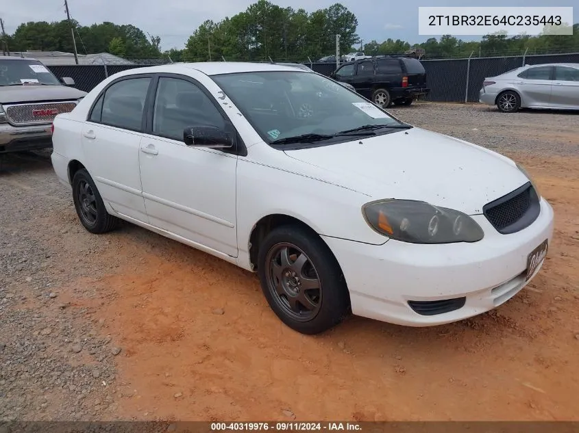 2004 Toyota Corolla Le VIN: 2T1BR32E64C235443 Lot: 40319976