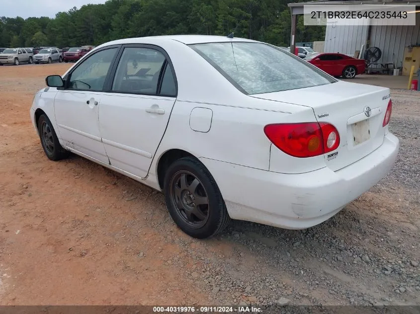 2004 Toyota Corolla Le VIN: 2T1BR32E64C235443 Lot: 40319976