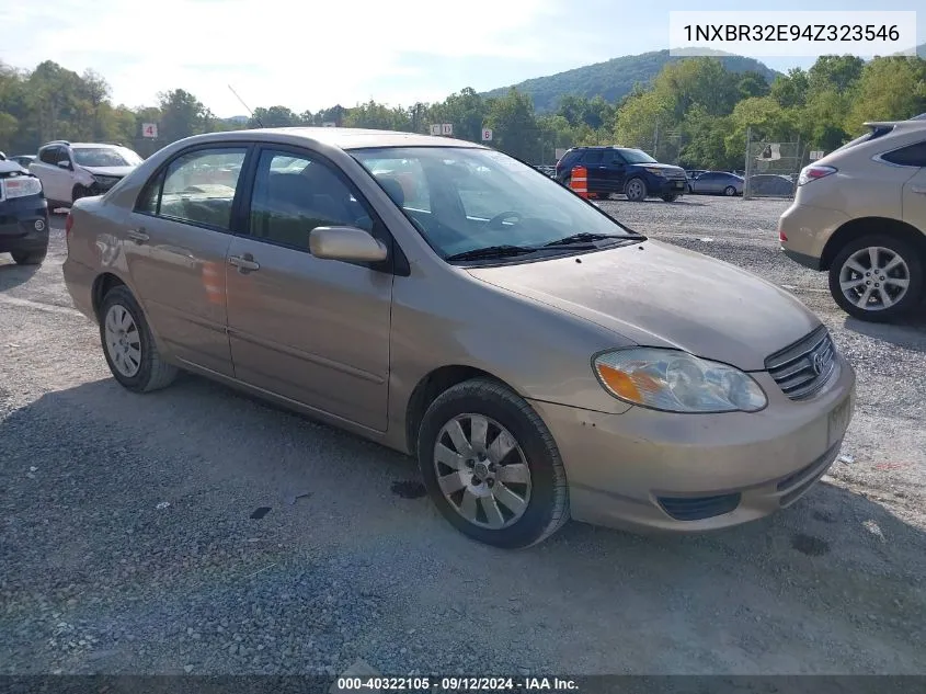 2004 Toyota Corolla Ce/Le/S VIN: 1NXBR32E94Z323546 Lot: 40322105