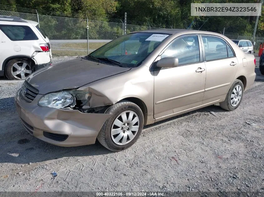 2004 Toyota Corolla Ce/Le/S VIN: 1NXBR32E94Z323546 Lot: 40322105