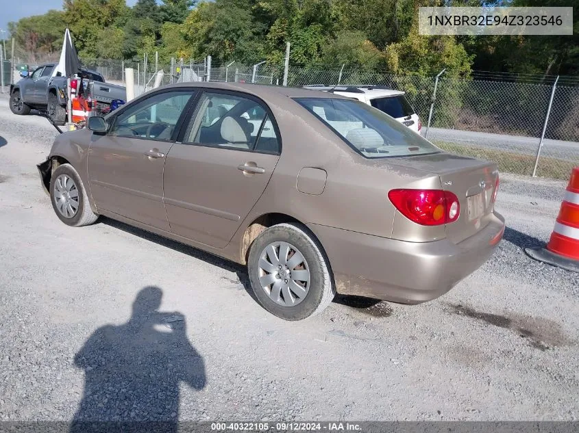 2004 Toyota Corolla Ce/Le/S VIN: 1NXBR32E94Z323546 Lot: 40322105