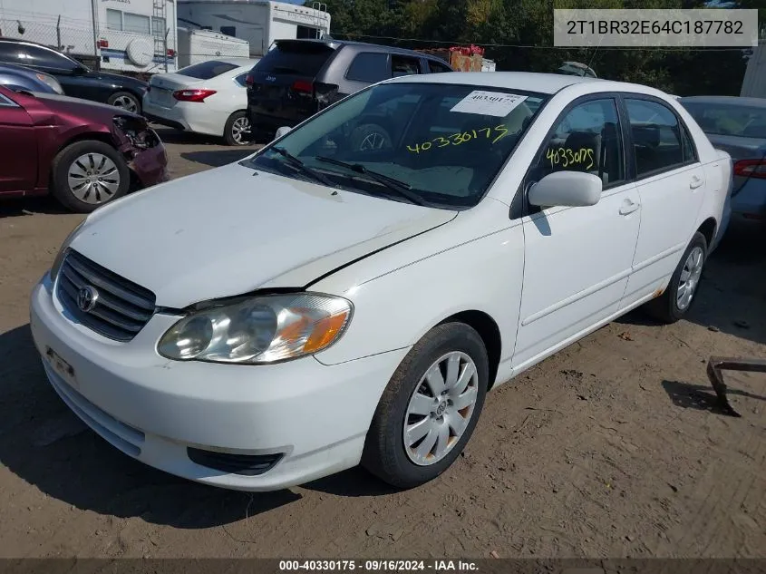 2004 Toyota Corolla Le VIN: 2T1BR32E64C187782 Lot: 40330175