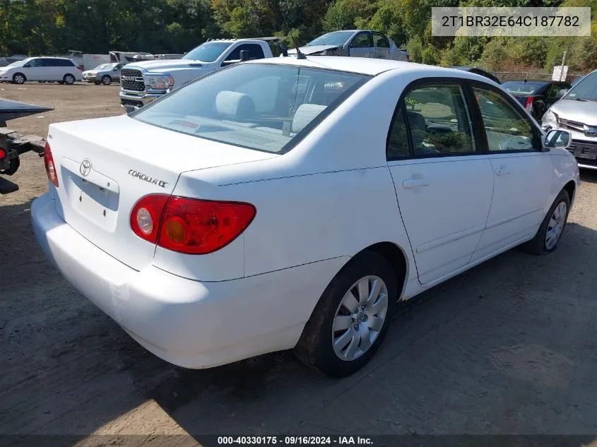 2004 Toyota Corolla Le VIN: 2T1BR32E64C187782 Lot: 40330175