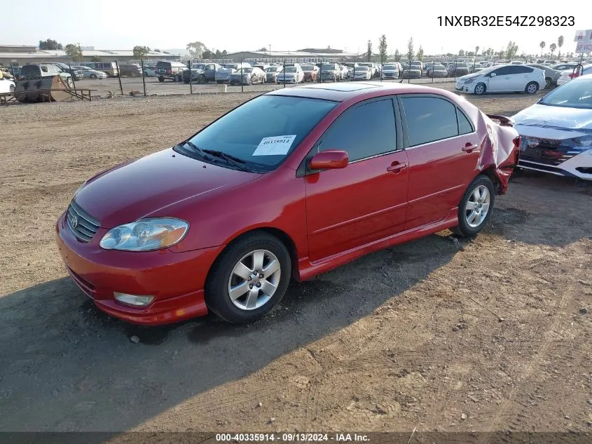 2004 Toyota Corolla S VIN: 1NXBR32E54Z298323 Lot: 40335914