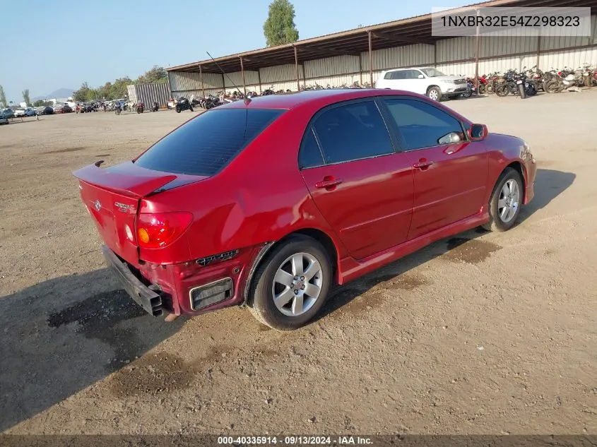 2004 Toyota Corolla S VIN: 1NXBR32E54Z298323 Lot: 40335914