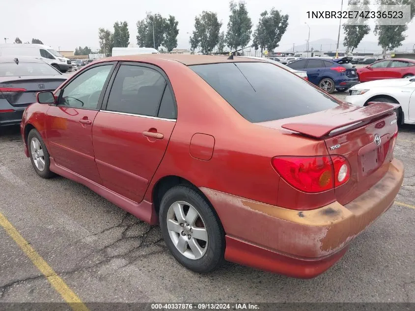 2004 Toyota Corolla S VIN: 1NXBR32E74Z336523 Lot: 40337876