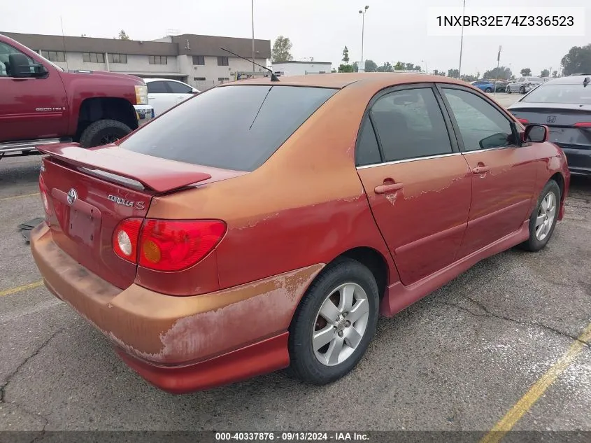 2004 Toyota Corolla S VIN: 1NXBR32E74Z336523 Lot: 40337876