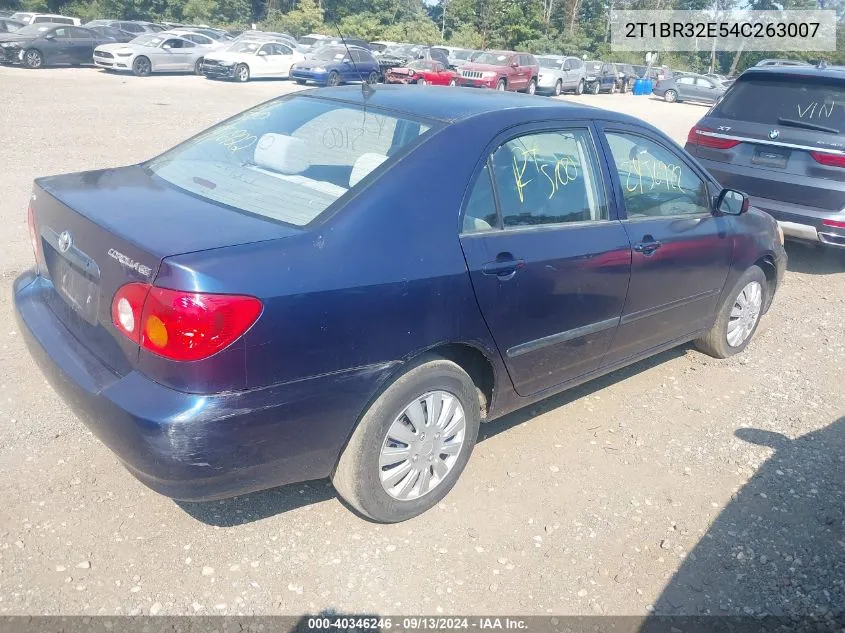 2004 Toyota Corolla Ce VIN: 2T1BR32E54C263007 Lot: 40346246