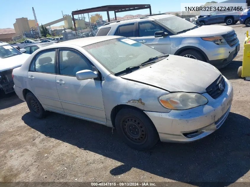 2004 Toyota Corolla Le VIN: 1NXBR32E34Z247466 Lot: 40347815