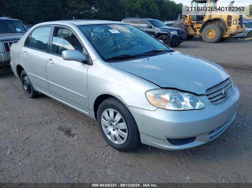 2004 Toyota Corolla Le VIN: 2T1BR32E54C182363 Lot: 40350321