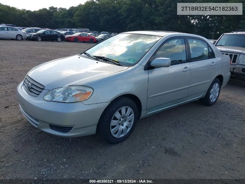 2004 Toyota Corolla Le VIN: 2T1BR32E54C182363 Lot: 40350321