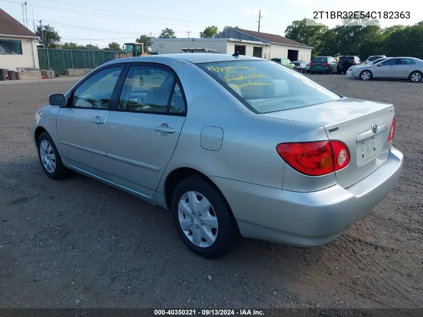 2004 Toyota Corolla Le VIN: 2T1BR32E54C182363 Lot: 40350321