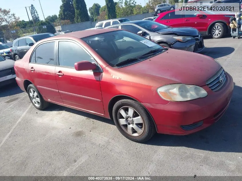 2004 Toyota Corolla Le VIN: JTDBR32E142020521 Lot: 40373535