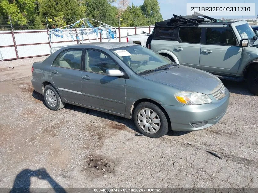 2004 Toyota Corolla Le VIN: 2T1BR32E04C311710 Lot: 40380747