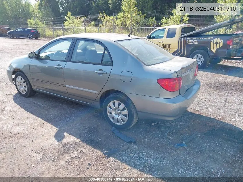 2004 Toyota Corolla Le VIN: 2T1BR32E04C311710 Lot: 40380747