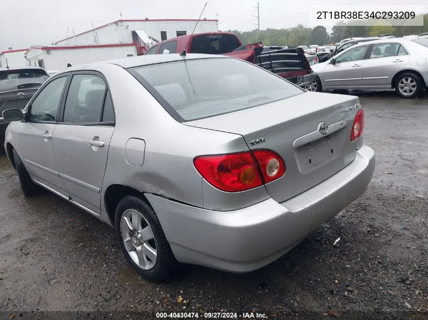 2004 Toyota Corolla Le VIN: 2T1BR38E34C293209 Lot: 40430474