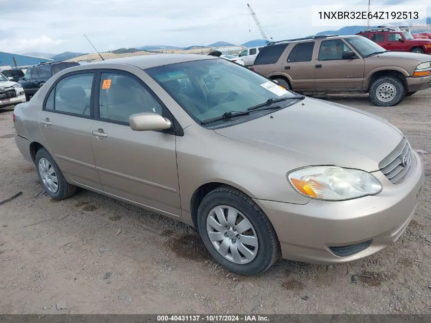 1NXBR32E64Z192513 2004 Toyota Corolla Le