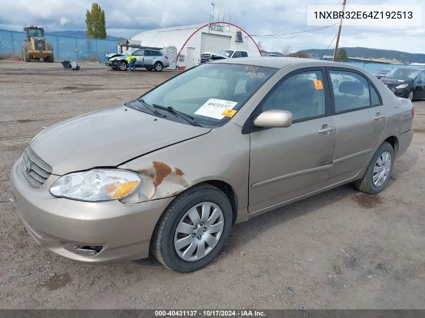 1NXBR32E64Z192513 2004 Toyota Corolla Le