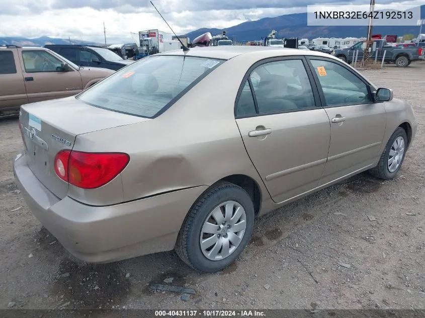 1NXBR32E64Z192513 2004 Toyota Corolla Le