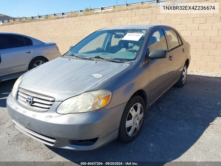 2004 Toyota Corolla Ce VIN: 1NXBR32EX4Z236674 Lot: 40437204