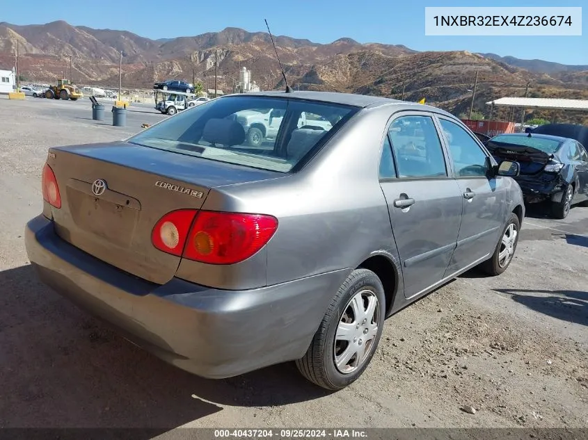 2004 Toyota Corolla Ce VIN: 1NXBR32EX4Z236674 Lot: 40437204