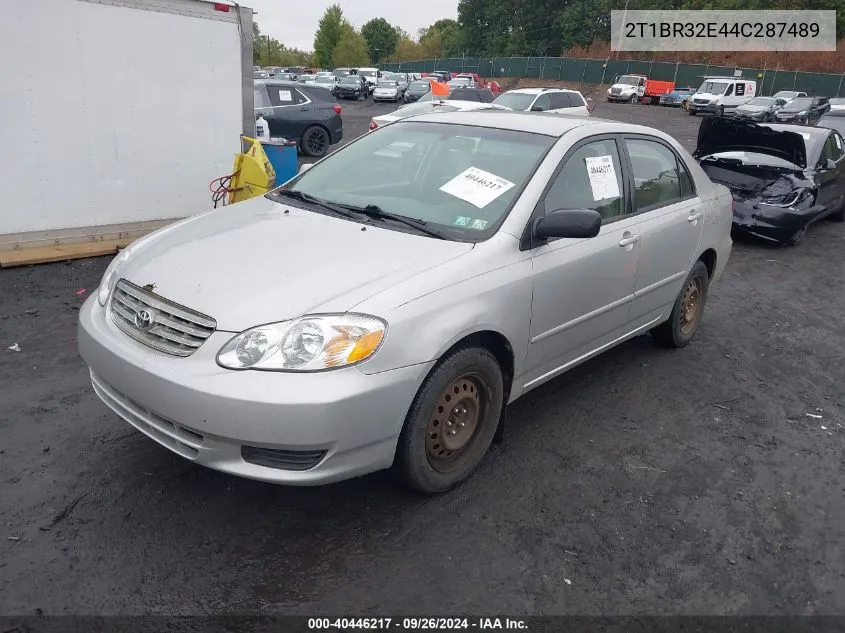 2004 Toyota Corolla Le VIN: 2T1BR32E44C287489 Lot: 40446217