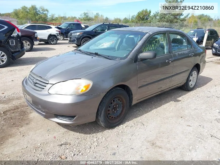 2004 Toyota Corolla Ce VIN: 1NXBR32E94Z210860 Lot: 40463779