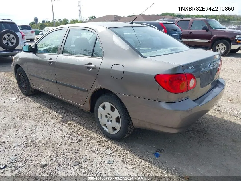 2004 Toyota Corolla Ce VIN: 1NXBR32E94Z210860 Lot: 40463779