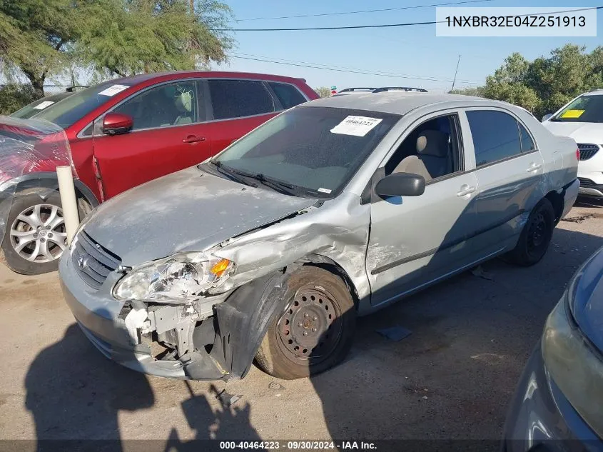 2004 Toyota Corolla Ce/Le/S VIN: 1NXBR32E04Z251913 Lot: 40464223